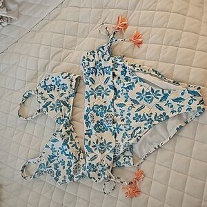 Jonny Was Bikini Top and Bottom Sz L